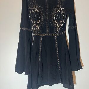 Black lace dress
